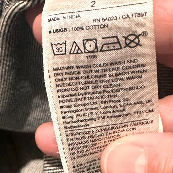 BR Banana Republic Dark Denim A-Line High Waist Midi Skirt Front Pockets, size 2 - Picture 7 of 8